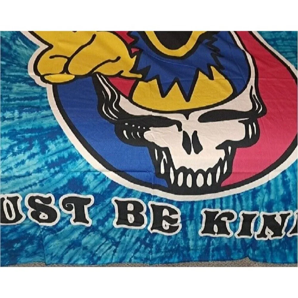 Blue Just Be Kind New Grateful Dead Gift Large Tapestry Dancing Bear Wall Decor
